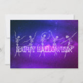 Invitation Halloween Party danse squelette neon fête de danse (Devant)