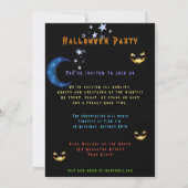 Invitation Halloween Party Dark Citrouilles Déplaisants chauv (Dos)
