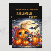 Invitation Halloween Party for kids design (Devant / Derrière)