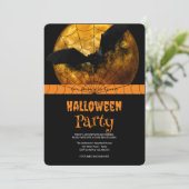 Invitation Halloween Party Gothic Bat (Debout devant)