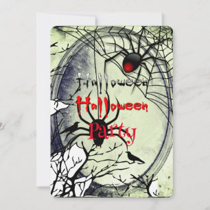 Invitation Halloween Party Gothic Spider's web