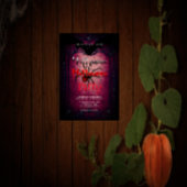 Invitation Halloween Party gothique L'araignée du web