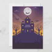 Invitation Halloween Party Haunted House Skull (Dos)