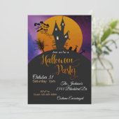 Invitation Halloween Party Haunted Maison chauves-souris Oran (Debout devant)