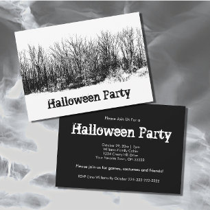 Invitation Halloween Party Haunted Woods