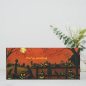 Invitation Halloween.party,invitations,citrouille,patch (Debout devant)