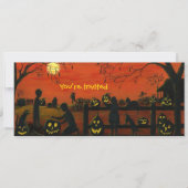 Invitation Halloween.party,invitations,citrouille,patch (Devant)