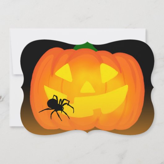 Invitation Halloween Party Jack-o'-lantern araignée spooktacu (Devant)