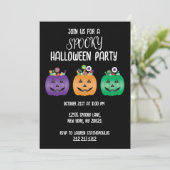 Invitation Halloween Party Jack-o'-lantern Candy Pail (Debout devant)