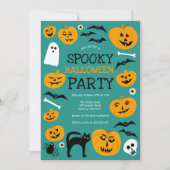Invitation HALLOWEEN PARTY Jack-o-lanterns mignon Personnalis (Devant)