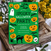 Invitation HALLOWEEN PARTY Jack-o-lanterns mignon Personnalis