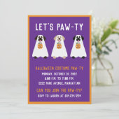 Invitation Halloween Party Labrador Retriever Ghost Dogs (Debout devant)