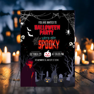Invitation Halloween Party Let's Get Spooky 