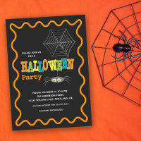 Halloween Party mignonne Spider Colorée Typographi