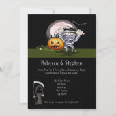 Invitation Halloween Party mommy et Grim Reaper (Devant)