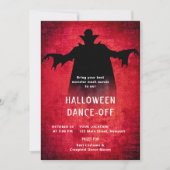 Invitation Halloween Party Monster Danse Dracula Rouge Noir (Devant)