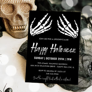 Invitation Halloween Party Skeleton Halloween