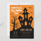 Invitation Halloween Party Spooktacular Haunular Maison (Devant)