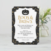 Invitation Halloween Party Stars Pattern (Debout devant)