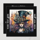 Invitation Halloween Party Steampunk (Devant / Derrière)