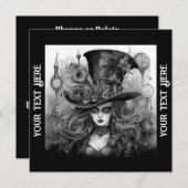 Invitation Halloween Party Steampunk (Devant / Derrière)