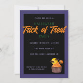 Invitation Halloween Party Trick Treat Cute Sweet (Devant)