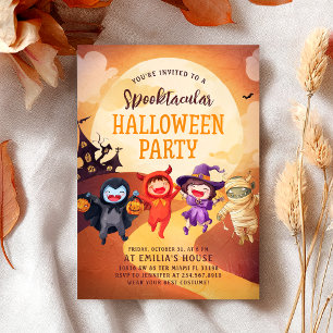 Invitation Halloween Party Trump Treat Kids