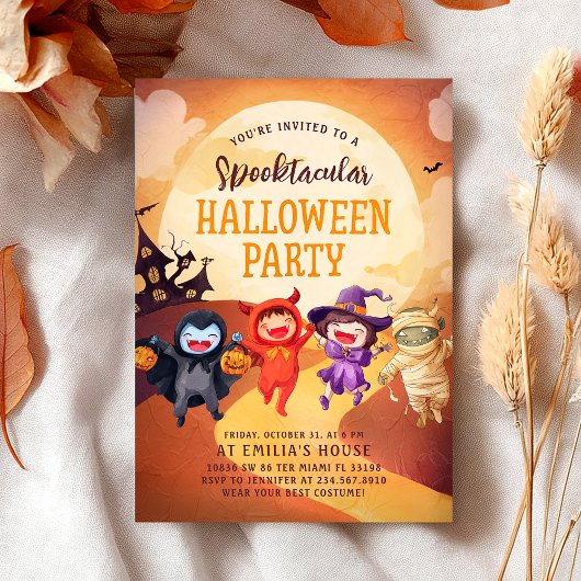 Invitation Halloween Party Trump Treat Kids