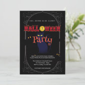 Invitation Halloween Party Vintage gothique (Debout devant)