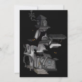 Invitation Halloween Party Vintage gothique (Dos)