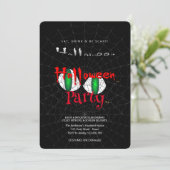 Invitation Halloween Party Vintage gothique, web de Spider (Debout devant)