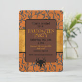Invitation Halloween Party Whimsical Pattern (Debout devant)