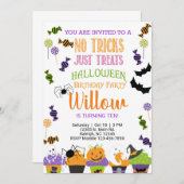 Invitation Halloween pas de trucs juste traiter l'invitation (Devant / Derrière)