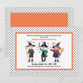 Invitation Halloween Personnages Costume Party Parade (Devant / Derrière)