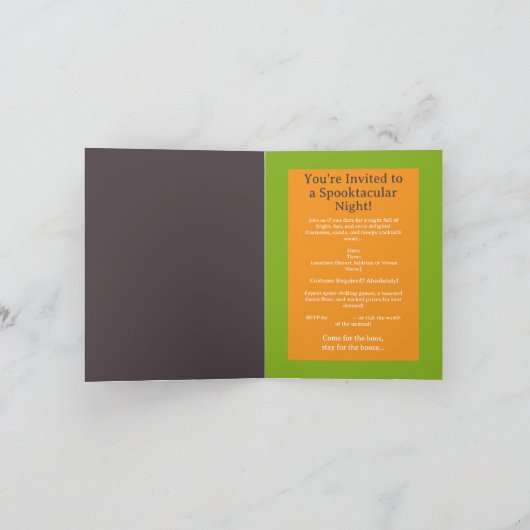 Invitation Halloween personnalisable (Intérieur)