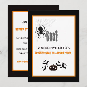 Invitation Halloween personnalisée Citrouille Arai