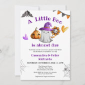 Invitation Halloween Petit Boo Ghost Baby shower (Devant)