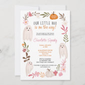 Invitation Halloween petit livre Ghosts mignon baby shower (Devant)