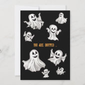 Invitation Halloween : petits fantômes (Devant)