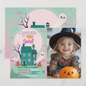 Invitation Halloween Photo 3ème Fête de la Maison Fantômes Ha (Devant / Derrière)