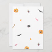Invitation Halloween Pink Baby brasse le Baby shower (Dos)