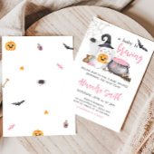 Invitation Halloween Pink Baby brasse le Baby shower