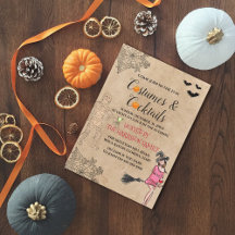 Invitation Halloween pour Costumes Féminins & Cock
