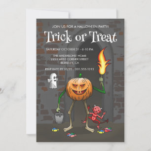 Invitation Halloween pour un Trick or Treat
