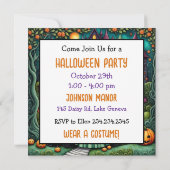 Invitation Halloween pour une Fête de Citrouille d (Dos)