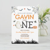 Invitation Halloween Premier anniversaire (Debout devant)