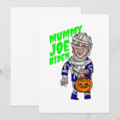 Invitation halloween président joe biden momie (Devant / Derrière)