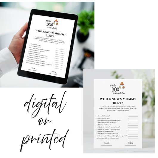 Invitation Halloween qui connaît maman meilleur Baby shower c