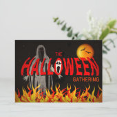 Invitation Halloween Rassembler la peur (Debout devant)