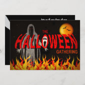Invitation Halloween Rassembler la peur (Devant / Derrière)